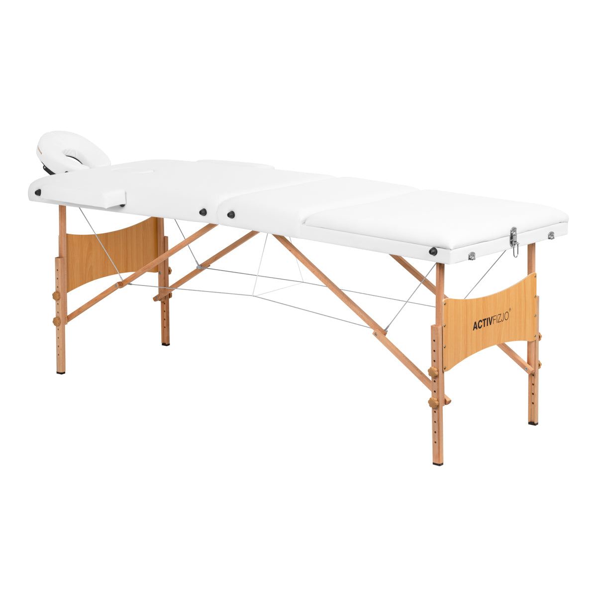 Massageliege Klappbar Komfort Activ Fizjo Lux 3 Zonen Holz Weiß 1