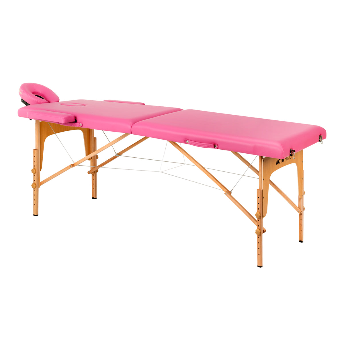 Massageliege Klappbar Komfort Activ Fizjo 2 Zonen Holz Rosa