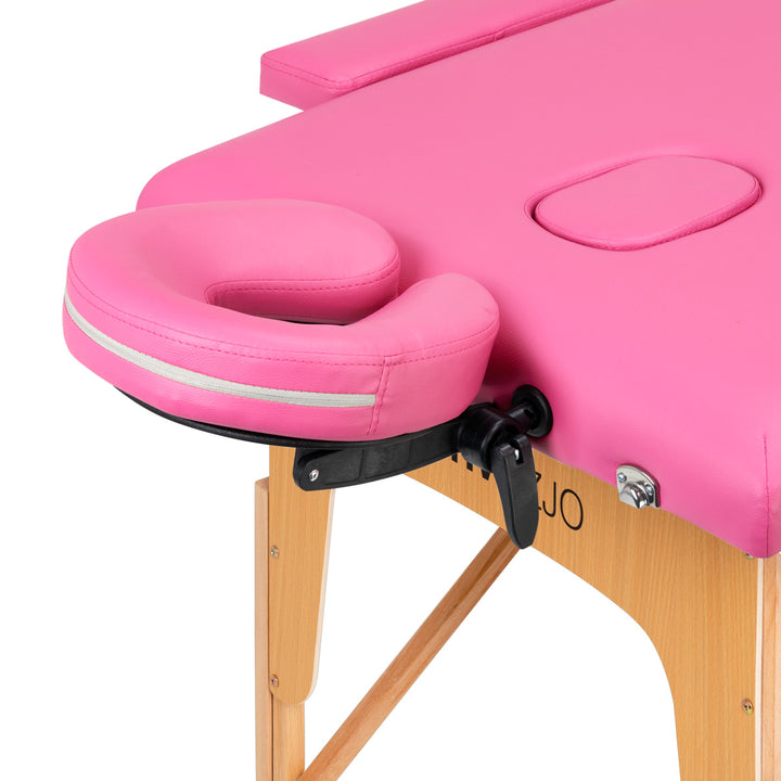 Massageliege Klappbar Komfort Activ Fizjo 2 Zonen Holz Rosa - Bild 4