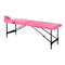 Massageliege Klappbar Komfort Activ Fizjo 2 Zonen Aluminium Rosa-Schwarz