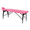Massageliege Klappbar Komfort Activ Fizjo 2 Zonen Holz Rosa-Schwarz