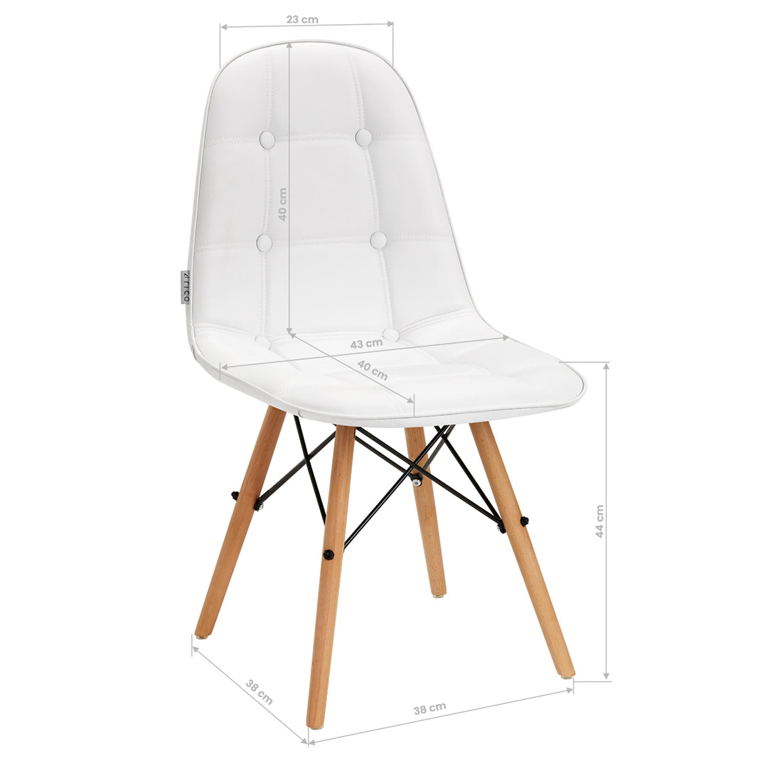 Stuhl 4Rico QS-185 Ökoleder Weiß 8