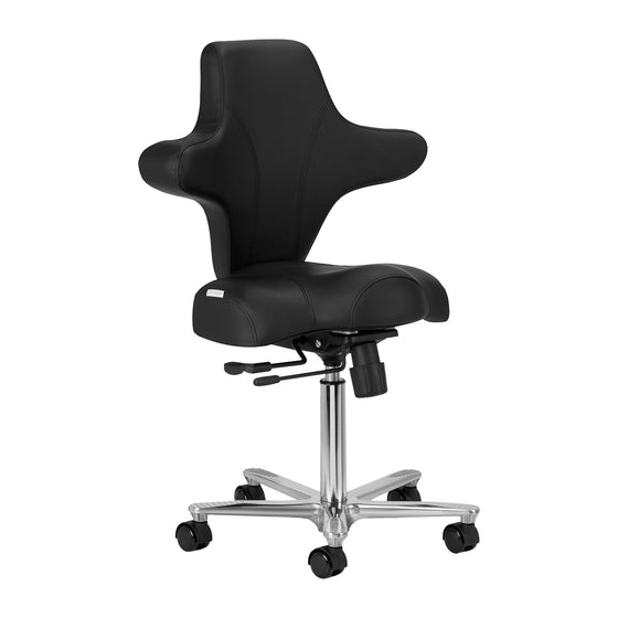 Rollhocker mit Lehne Azzurro Special 152 Schwarz
