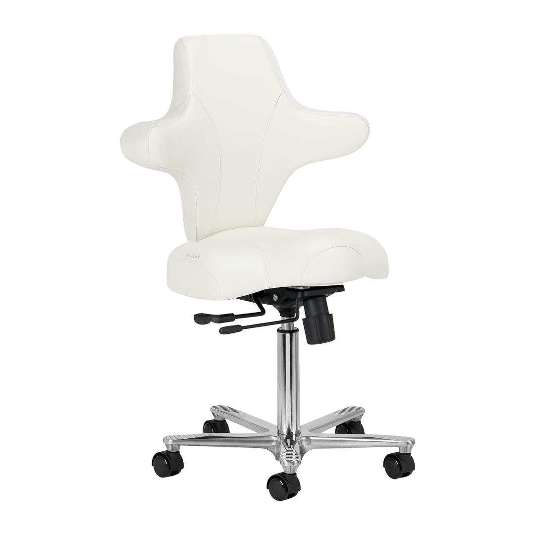 Rollhocker mit Lehne Azzurro Special 152 Weiß