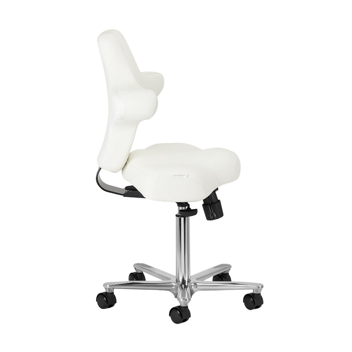 Rollhocker mit Lehne Azzurro Special 152 Weiß - Bild 4