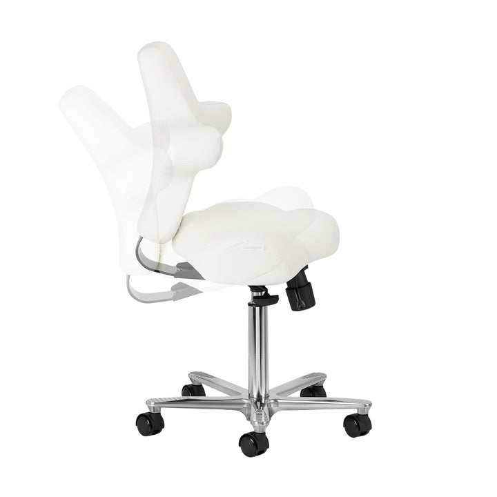 Rollhocker mit Lehne Azzurro Special 152 Weiß - Bild 6