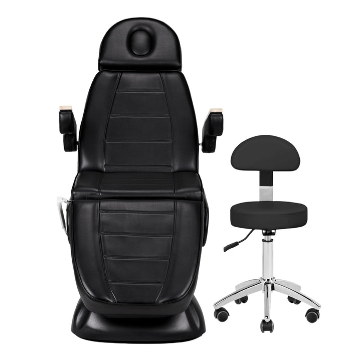 Elektrische Kosmetikliege Sillon Lux 273B 3 Motoren mit Hocker Schwarz - Bild 8