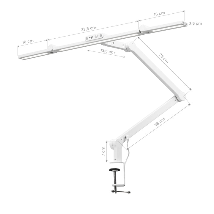 LED-Lampe mit Klemme und einstellbarer Farb- und Lichtintensität Glow L03 Weiß - Bild 9
