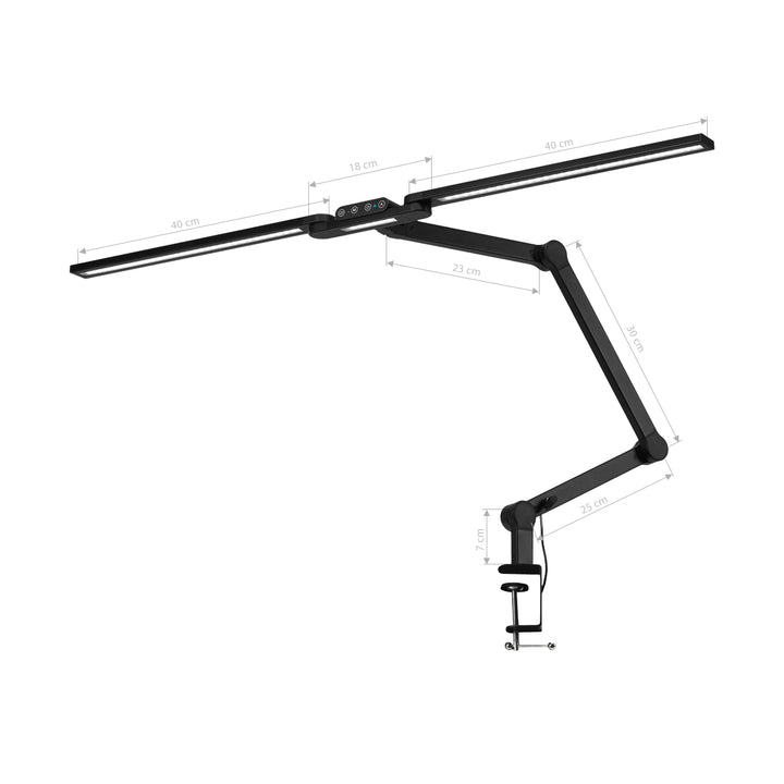 LED-Lampe mit Klemme und einstellbarer Farb- und Lichtintensität Glow L04 Schwarz - Bild 8