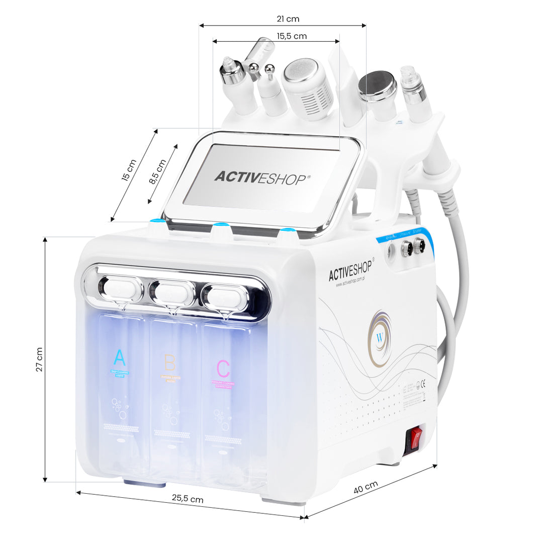 Hydrodermabrasion Gerät 6-in-1 Hydrogen H2+ New Generation Weiß - Bild 9