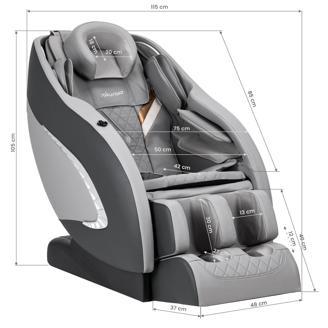 Massagesessel Elektrisch Sakura Classic 305 Grau - Bild 17