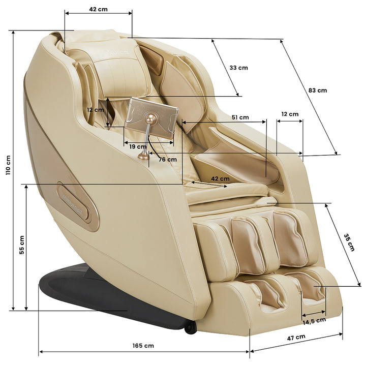 Massagesessel Elektrisch Sakura Comfort Plus 806 Beige-Braun - Bild 19