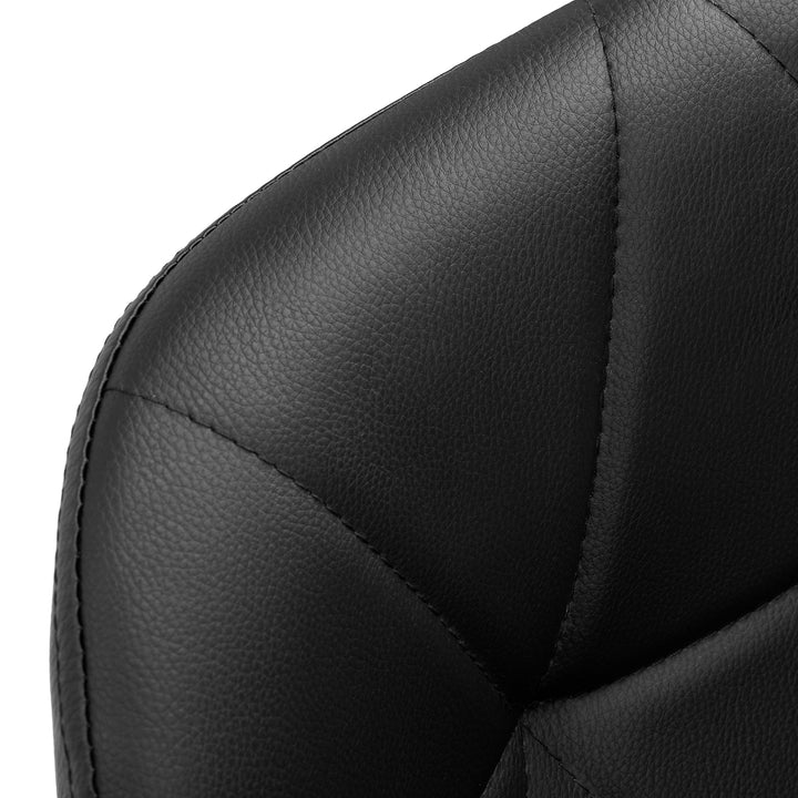 Salonstuhl Höhenverstellbar mit Lehne und Rollen 4Rico QS-06 Gold-Schwarz - Bild 5