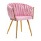 Stuhl Höhenverstellbar mit Lehne 4Rico QS-GW06G Samt Rosa