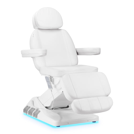 Elektrische Kosmetikliege Sillon Luxury mit 3 Motoren Weiß + Fußpedal