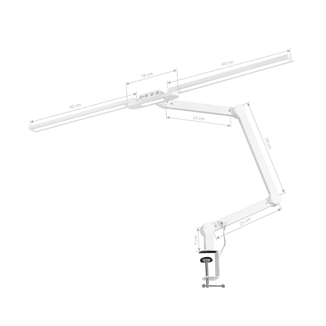 LED-Lampe mit Klemme und einstellbarer Farb- und Lichtintensität Glow L04 Weiß - Bild 7