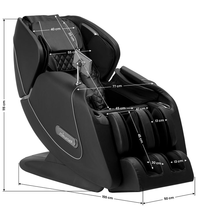 Massagesessel Elektrisch Sakura Luxury 808 Schwarz - Bild 19
