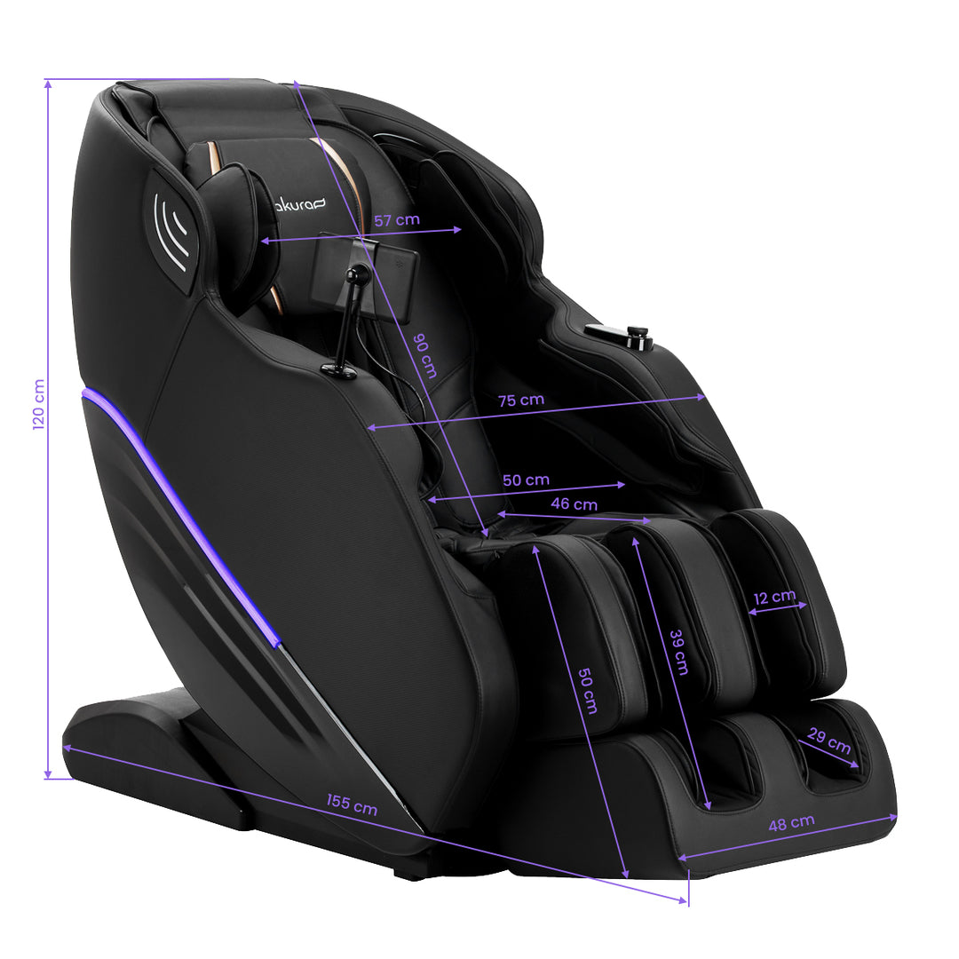 Massagesessel Elektrisch Sakura Maximus 809 3D Schwarz - Bild 23