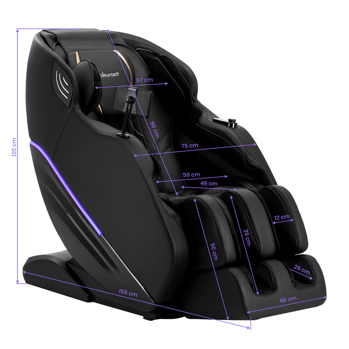 Massagesessel Elektrisch Sakura Maximus 809 3D Schwarz - Bild 23