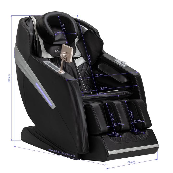 Massagesessel Elektrisch Sakura Prime 101 Schwarz - Bild 17