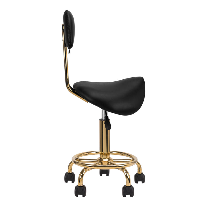 Sattelhocker mit Rückenlehne 6001 Gold-Schwarz - 2nd tier - Bild 2