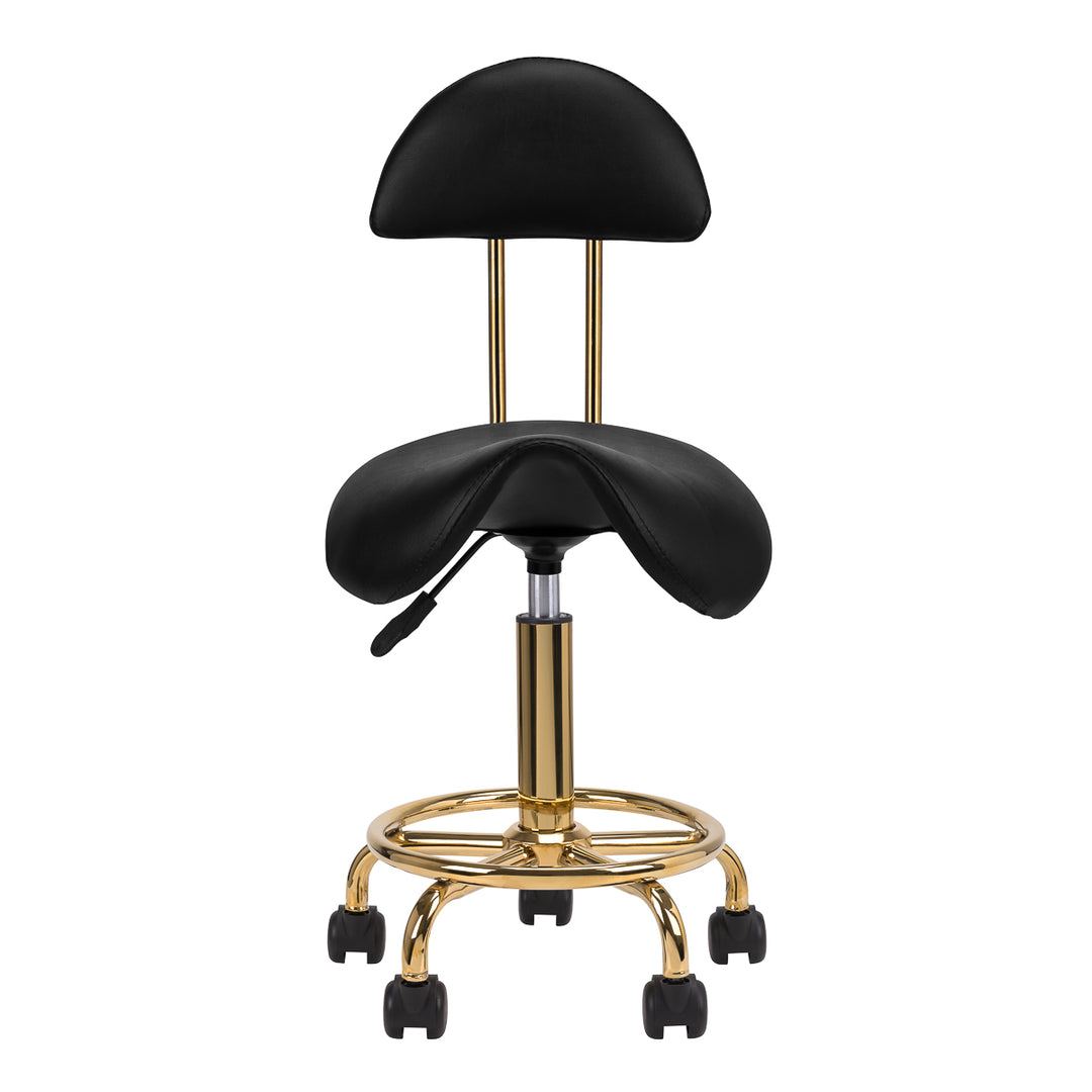 Sattelhocker mit Rückenlehne 6001 Gold-Schwarz - 2nd tier - Bild 3
