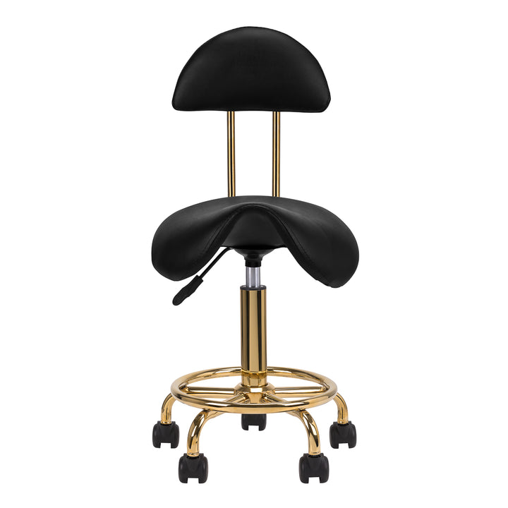 Sattelhocker mit Rückenlehne 6001 Gold-Schwarz - 2nd tier - Bild 3