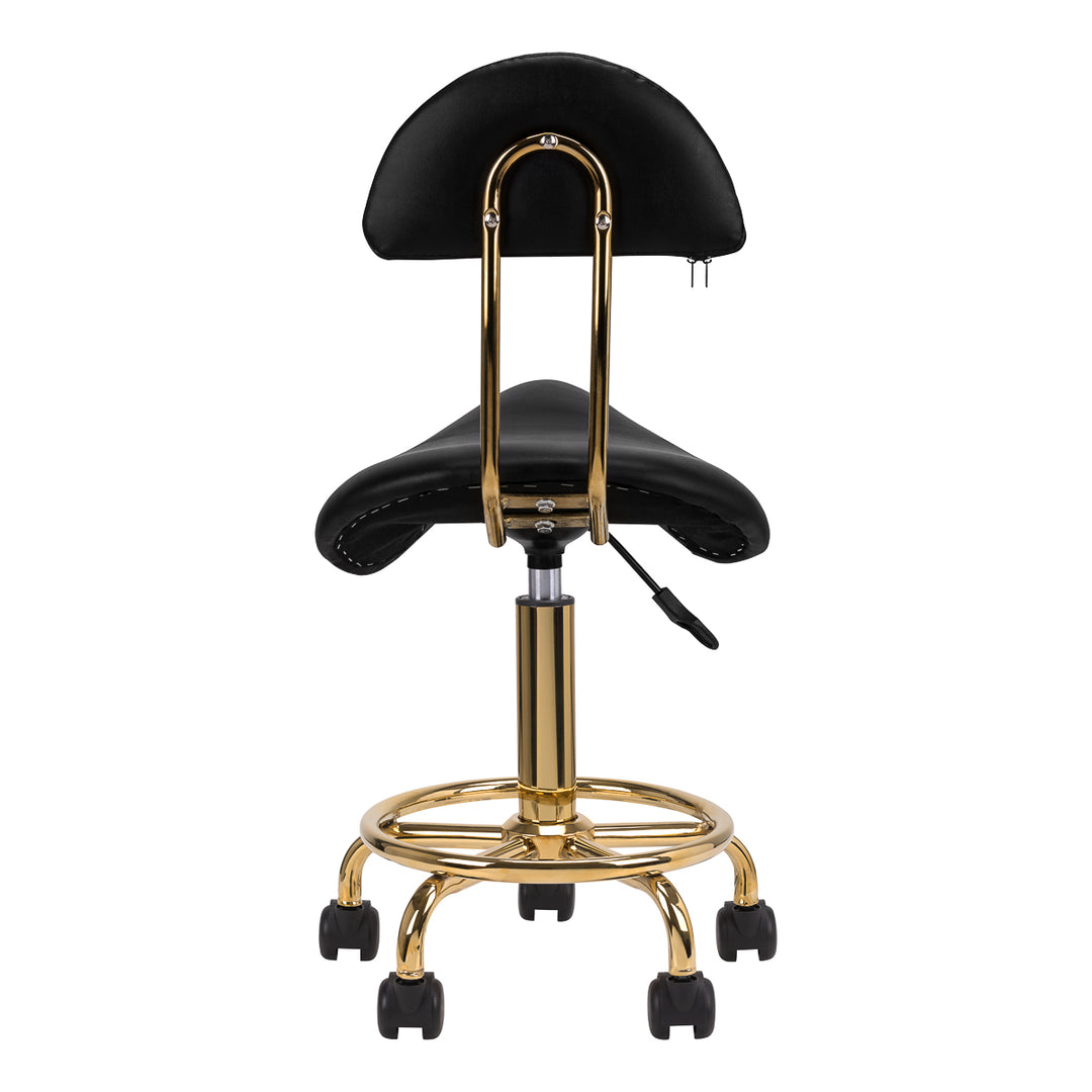 Sattelhocker mit Rückenlehne 6001 Gold-Schwarz - 2nd tier - Bild 4