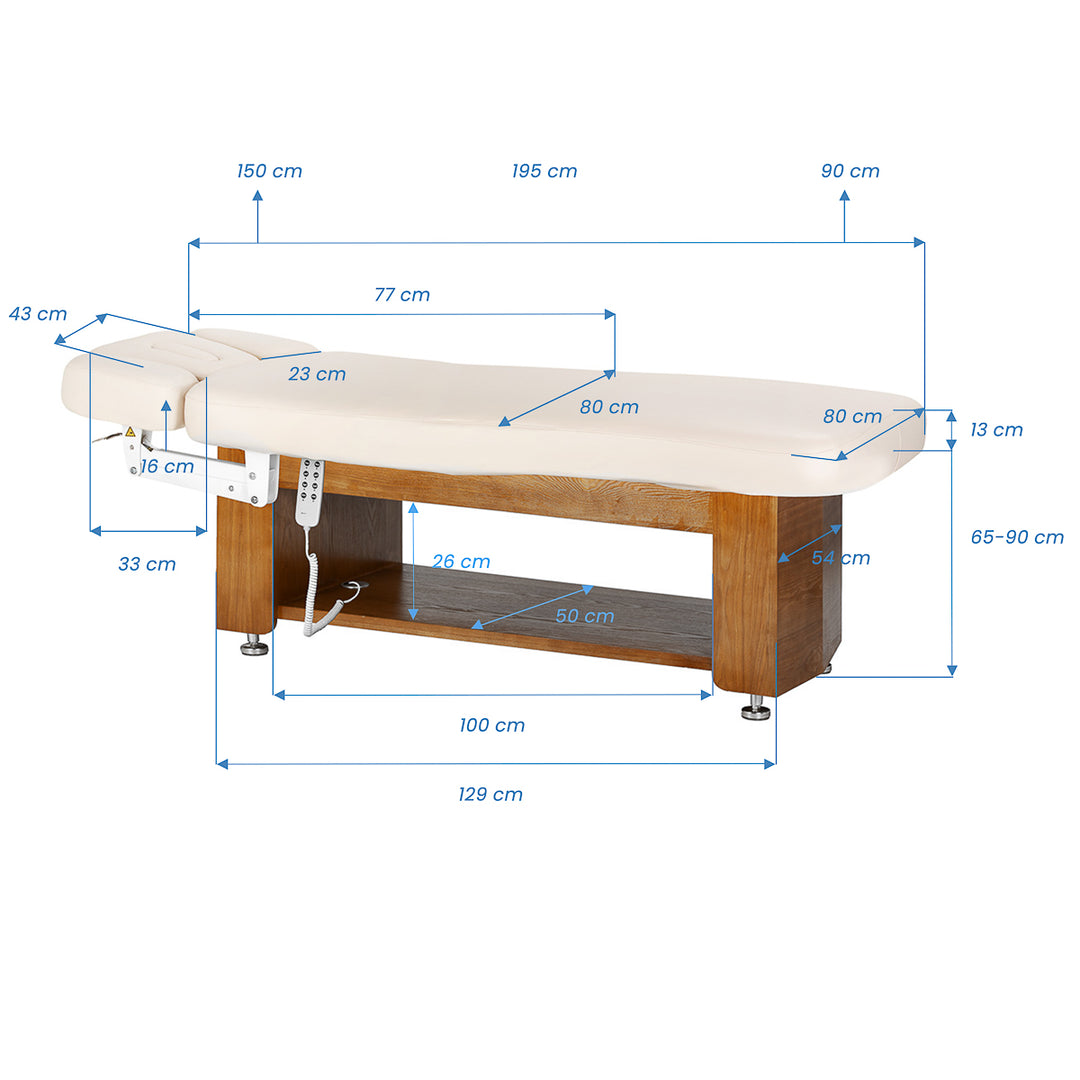 Massageliege Elektrisch Sillon Leisure Premium Creme - Bild 19