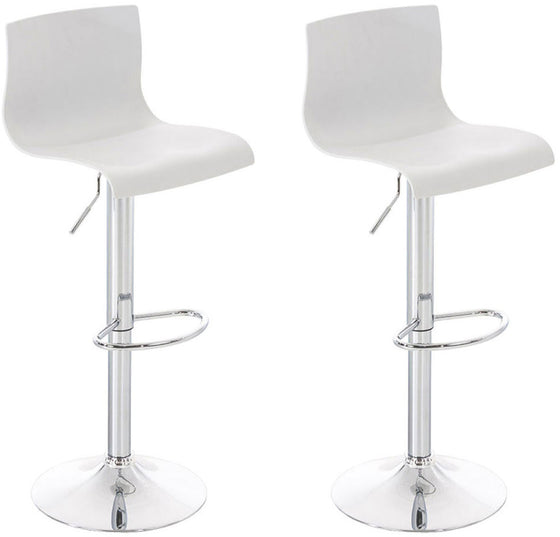 2er-Set Barhocker 105 Kunststoff Weiß