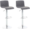 2er-Set Barhocker 105 Stoff Hellgrau