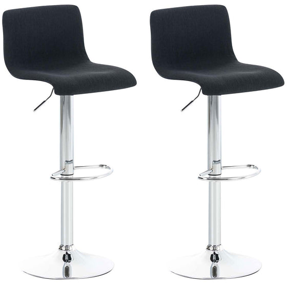 2er-Set Barhocker 105 Stoff Schwarz