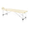 Massageliege Klappbar Aluminium Balance 2 Zonen Creme