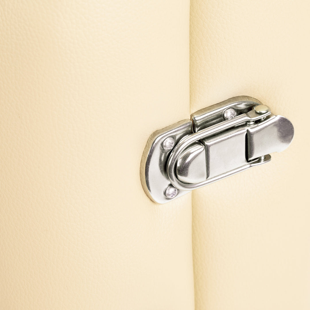 Massageliege Klappbar Aluminium Balance 2 Zonen Creme - Bild 13