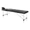 Massageliege Klappbar Aluminium Balance 2 Zonen Schwarz