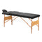 Massageliege Klappbar Buchenholz Balance 2 Zonen Schwarz