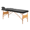 Massageliege Klappbar Buchenholz Balance 2 Zonen Schwarz