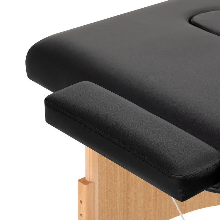 Massageliege Klappbar Buchenholz Balance 2 Zonen Schwarz - Bild 9