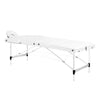 Massageliege Klappbar Aluminium Balance 3 Zonen Weiß