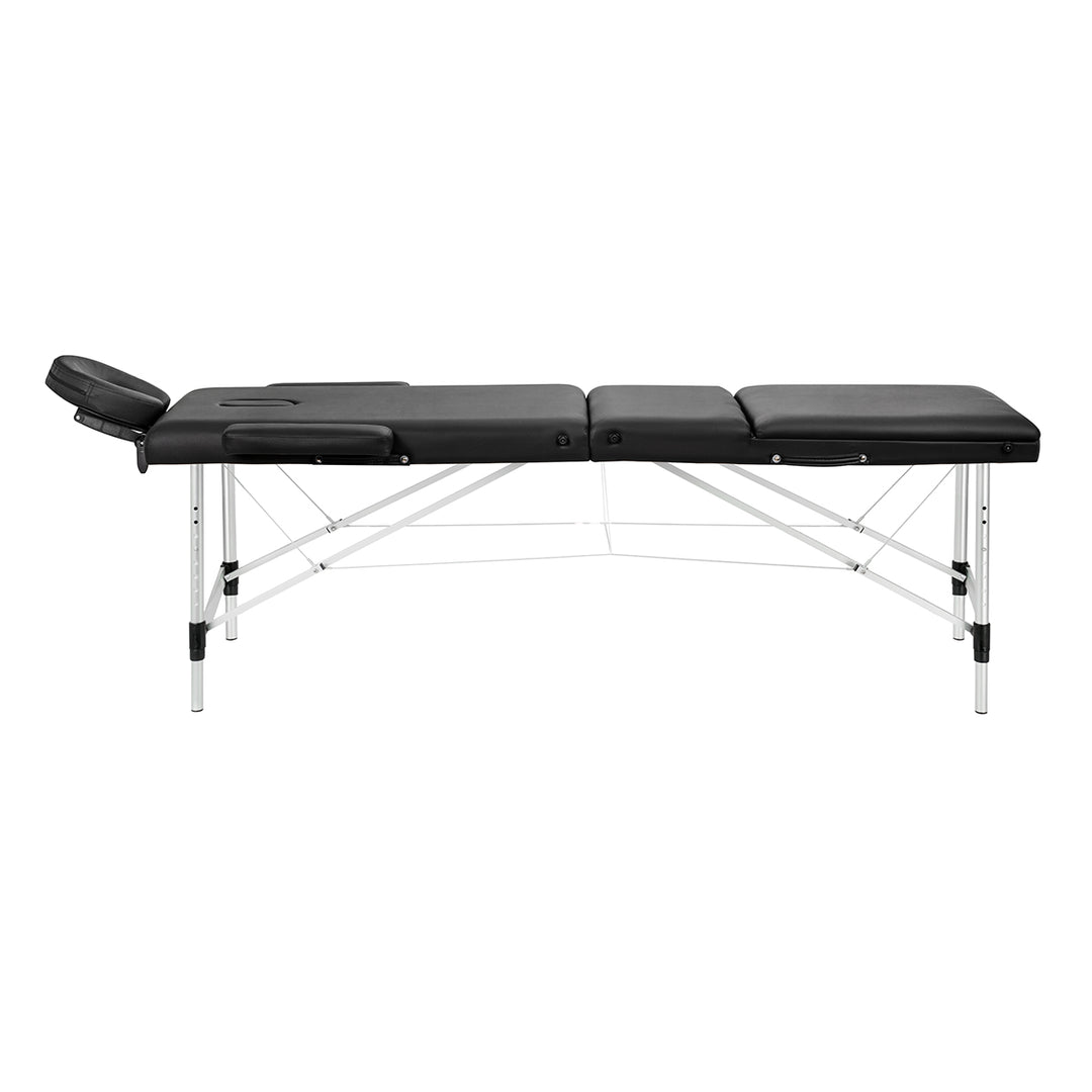 Massageliege Klappbar Aluminium Balance 3 Zonen Schwarz - Bild 2