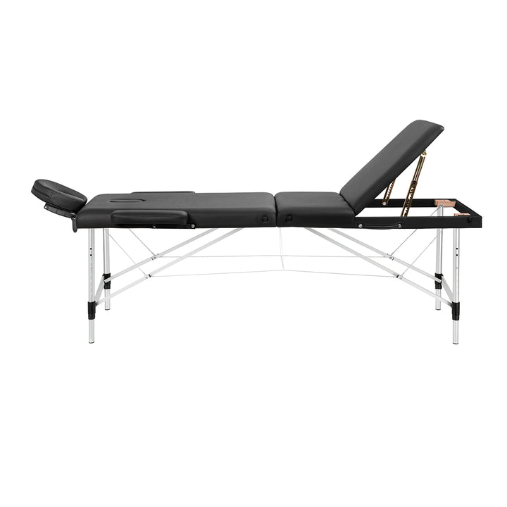 Massageliege Klappbar Aluminium Balance 3 Zonen Schwarz - Bild 3