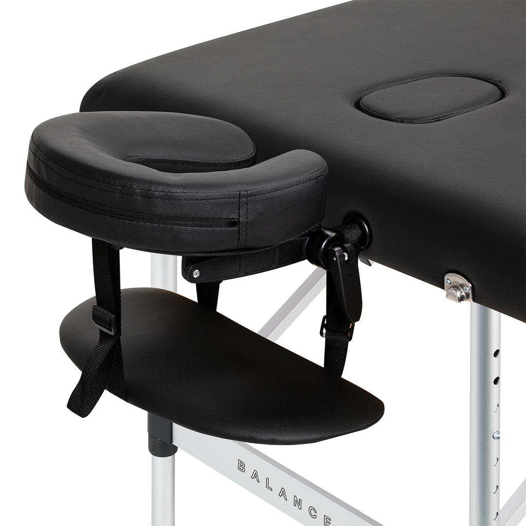 Massageliege Klappbar Aluminium Balance 3 Zonen Schwarz - Bild 4