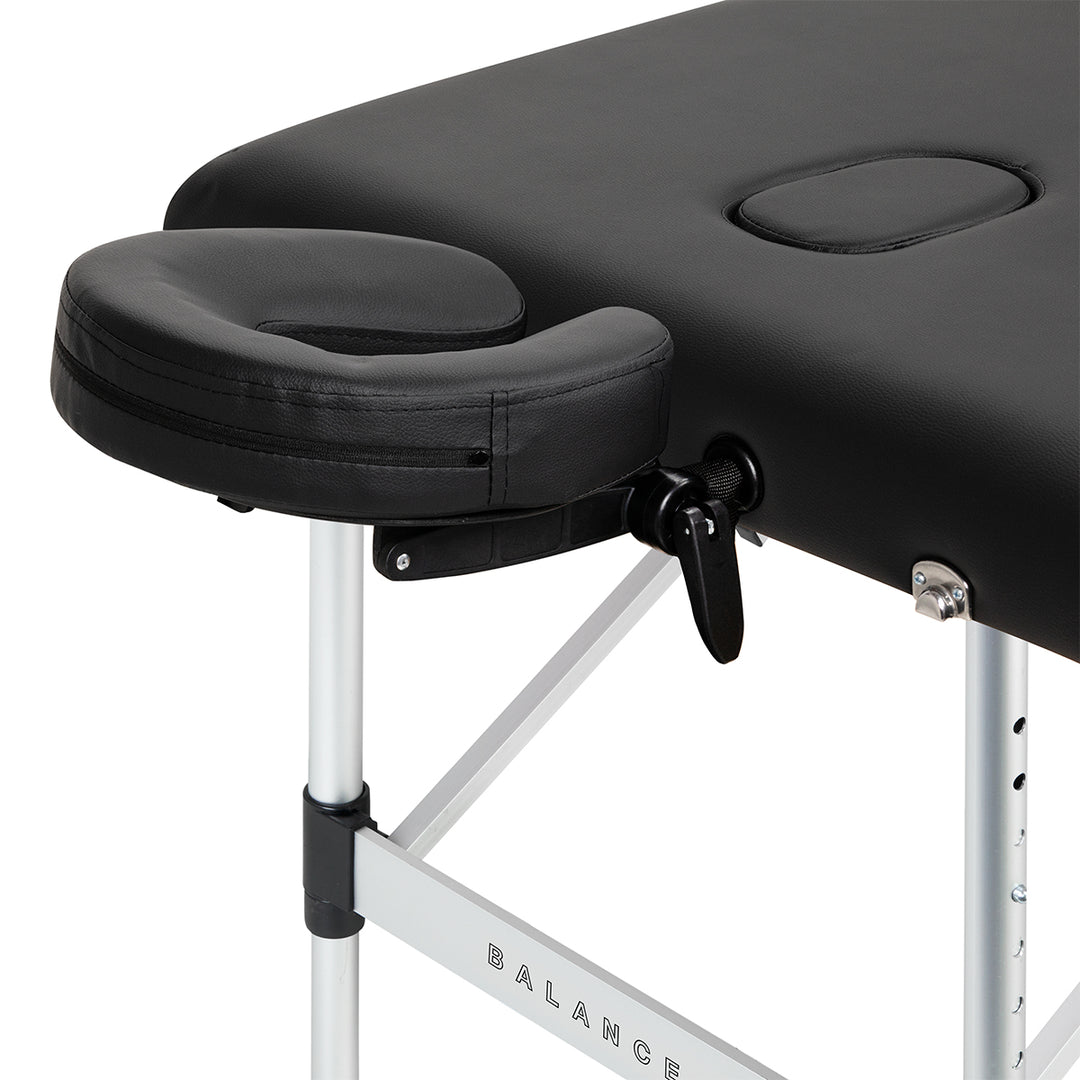 Massageliege Klappbar Aluminium Balance 3 Zonen Schwarz - Bild 5