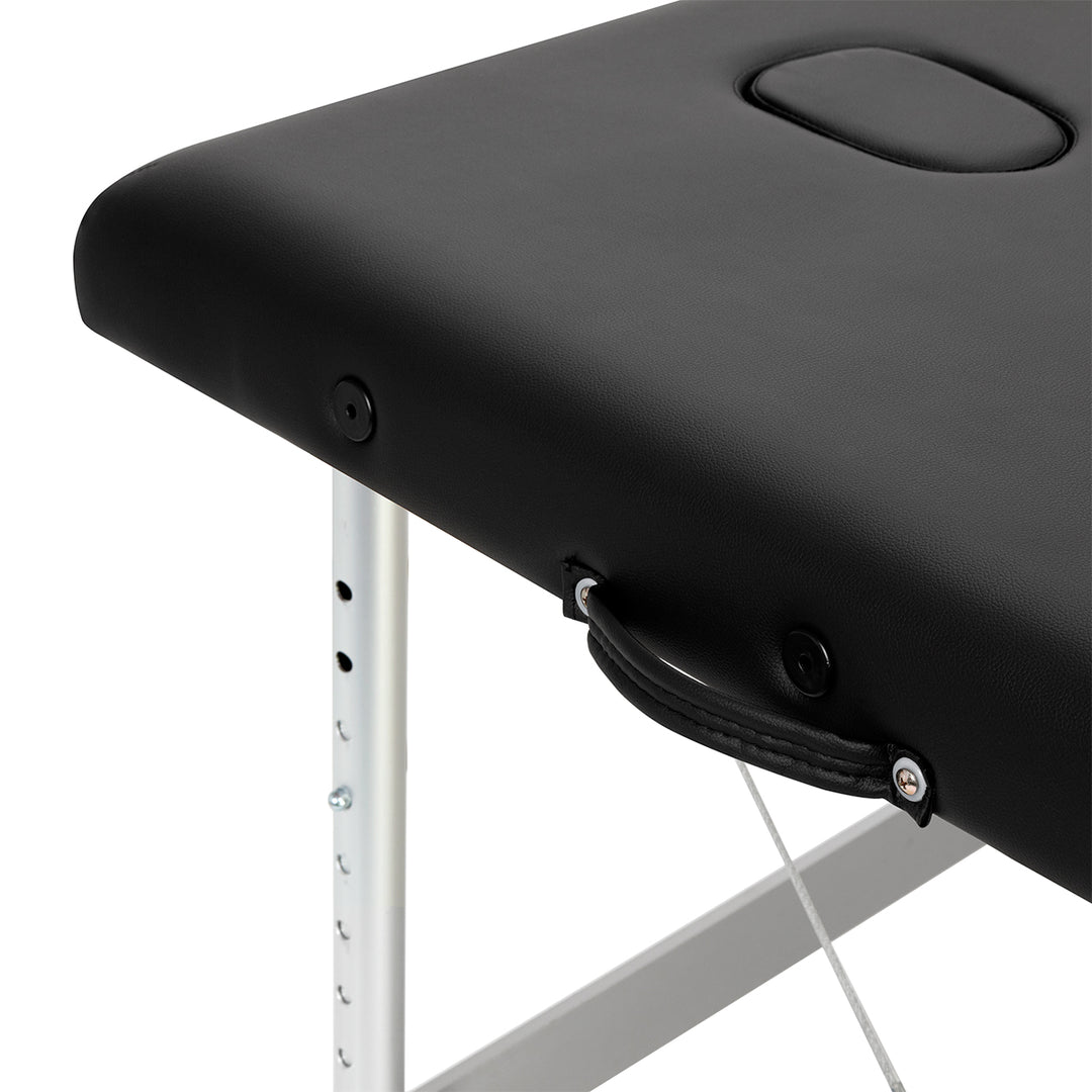 Massageliege Klappbar Aluminium Balance 3 Zonen Schwarz - Bild 8