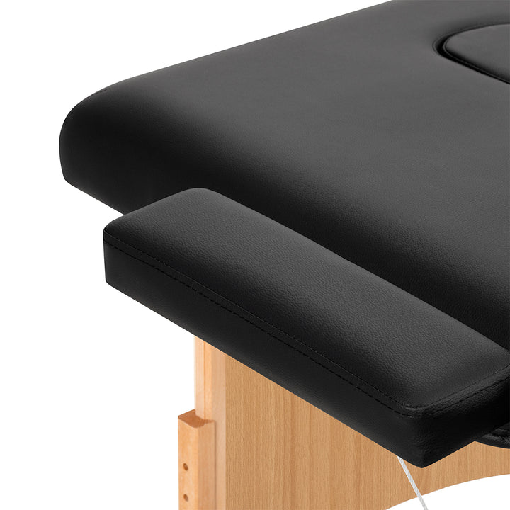 Massageliege Klappbar Buchenholz Balance 3 Zonen Schwarz - Bild 6