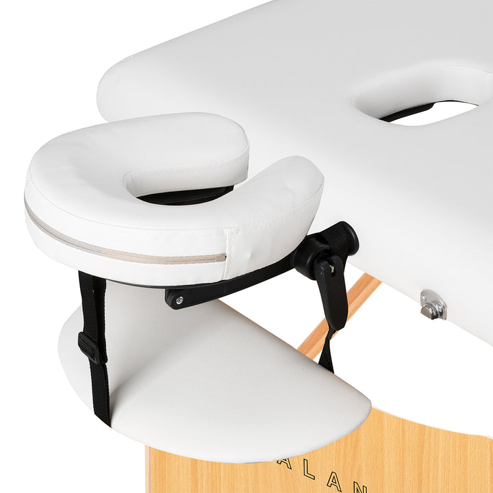 Massageliege Klappbar Buchenholz Balance Lux 2 Zonen Weiß - Bild 3