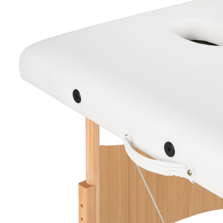 Massageliege Klappbar Buchenholz Balance Lux 2 Zonen Weiß - Bild 10