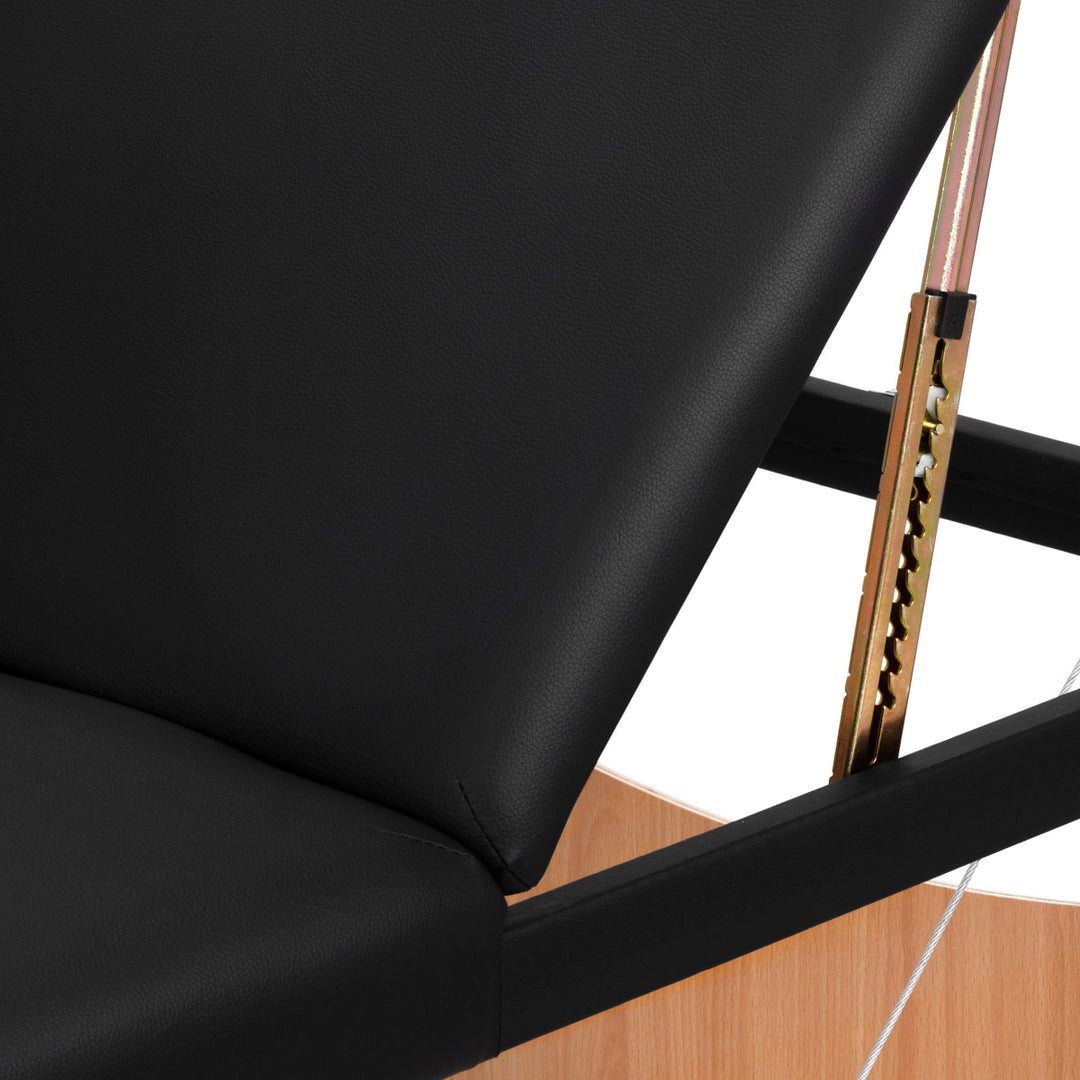 Massageliege Klappbar Holz Balance Lux 3 Zonen Schwarz - Bild 13