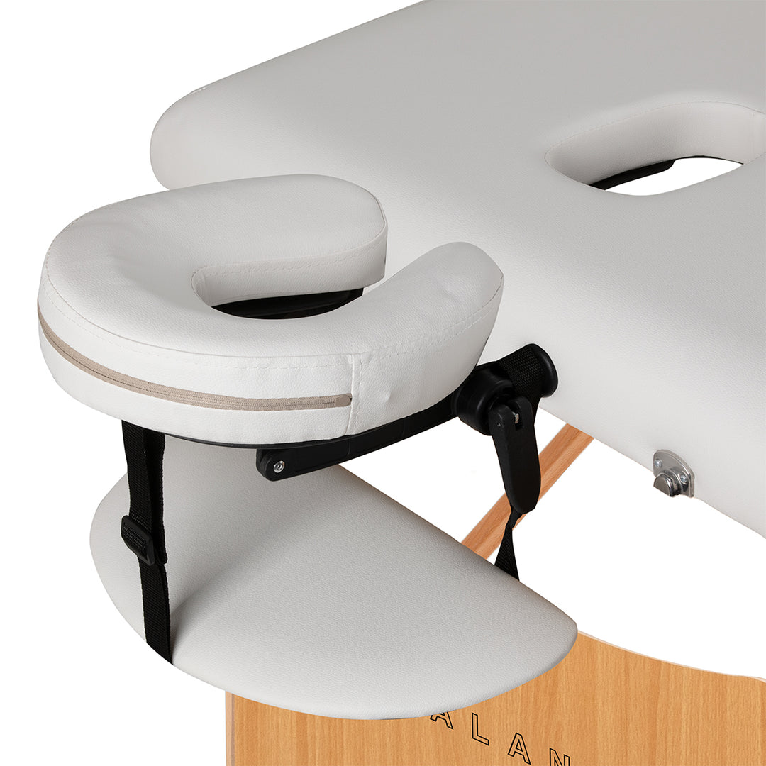 Massageliege Klappbar Buchenholz Balance Lux 3 Zonen Weiß - Bild 4