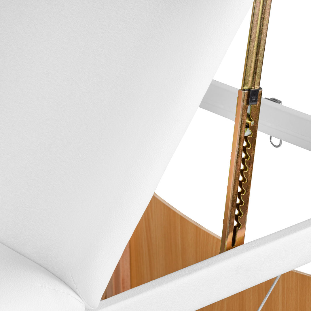Massageliege Klappbar Buchenholz Balance Lux 3 Zonen Weiß - Bild 13